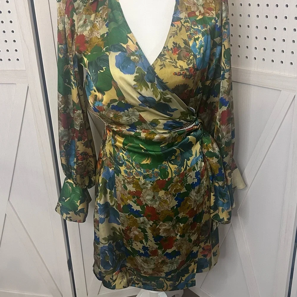 zara floral dress long sleeve Zara Long Sleeve Dress by Zara